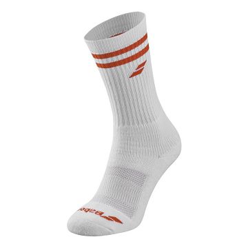 Babolat Team Single Socks White / Cherry Tomato